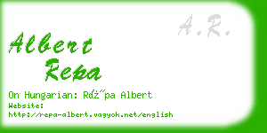 albert repa business card